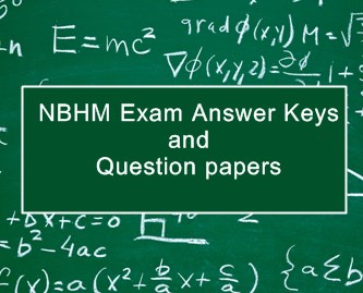 nbhm msc answer keys and question paper