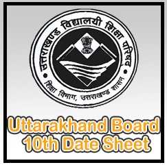 uttarakhand board 10th date sheet