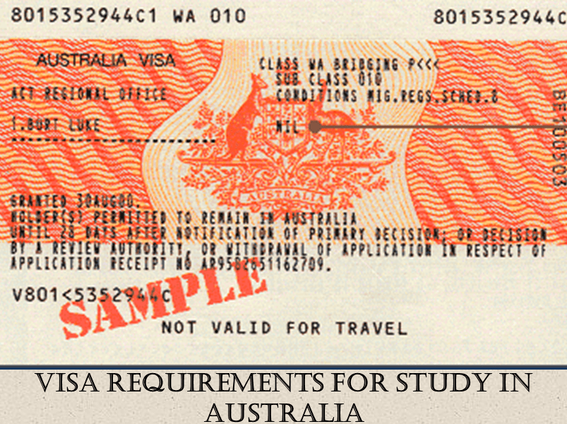 Visa Requirements for Study in Australia