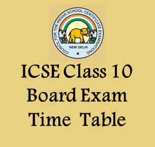 isc 2015 exam time table for class 12