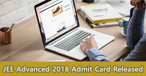 jee advanced admit card released