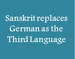 sanskrit as third language in place of german