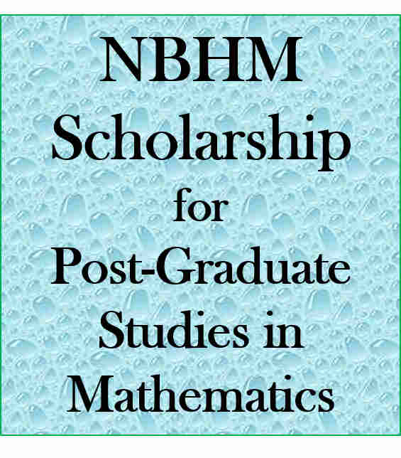 NBHM Scholarship for Post Graduate Studies in Mathematics