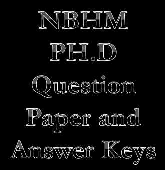 nbhm ph d question paper and answer keys