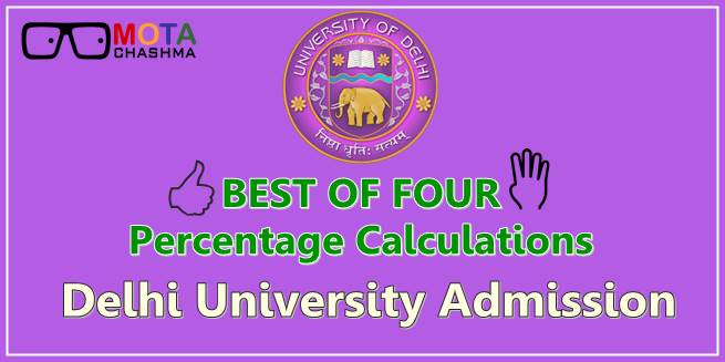 DU admission Best of Four Subjects 