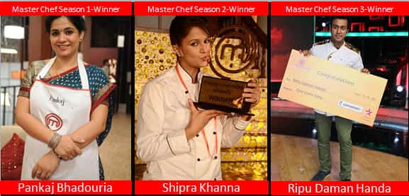 MasterChef India Season 1, 2 & 3 winners